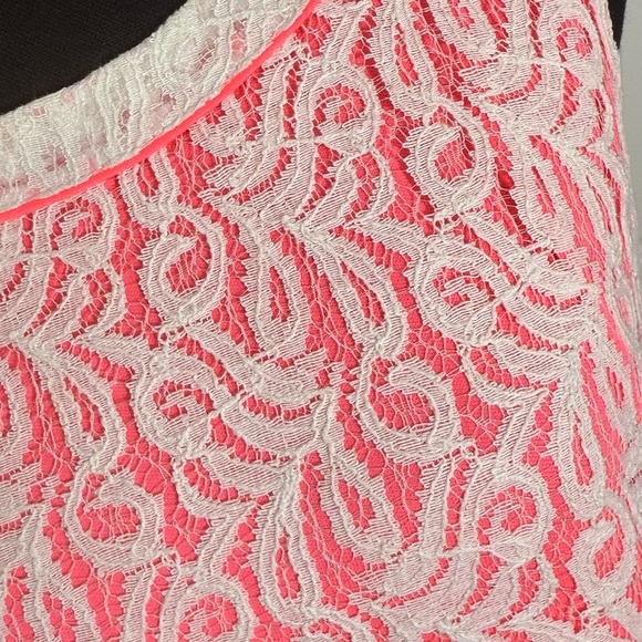 Material Girl Pink and White Asymmetrical Sundress - Picture 2 of 7